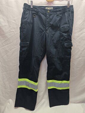 5.11 Tactical Women's Utility Cargo Pants Size 14 Navy Reflective Safety Work.